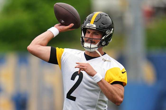 Ondanks het 'constante geluid' rondom Aaron Rodgers, is Mason Rudolph blij om terug te zijn in Pittsburgh