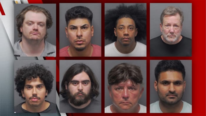 8 Verdachten gearresteerd in verband met mensenhandel, online prostitutiebuste, zegt BCSO