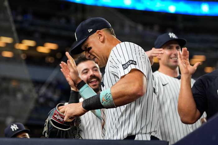 De Aaron Judge van Yankees maakt 3 uitstekende vangsten, Robs Cubs 'Pete Crow-Armstrong van Home Run