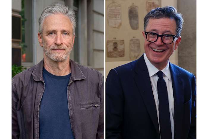 De Paramount Comics, Colbert en Stewart, zijn scherpe critici van de deal '60 minuten '