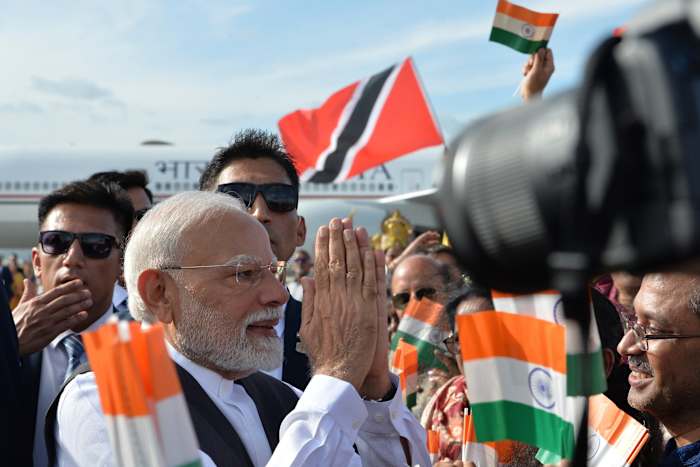 De leider van India belooft handel en investeringen in een bezoek aan Trinidad en Tobago