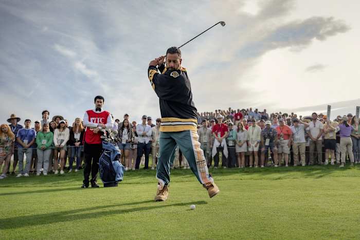 'Happy Gilmore' werd een cult -komedie. 29 jaar later slingert Adam Sandler weer
