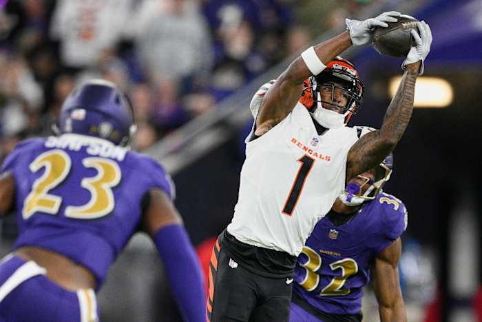 Ja'Marr Chase en Justin Jefferson Tie voor de bovenste brede ontvanger in een stemming door AP -schrijvers