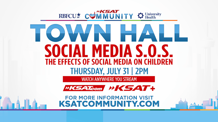 KSAT -gemeenschap om het stadhuis te organiseren op sociale media -effecten op kinderen, gezonde online balansstrategieën