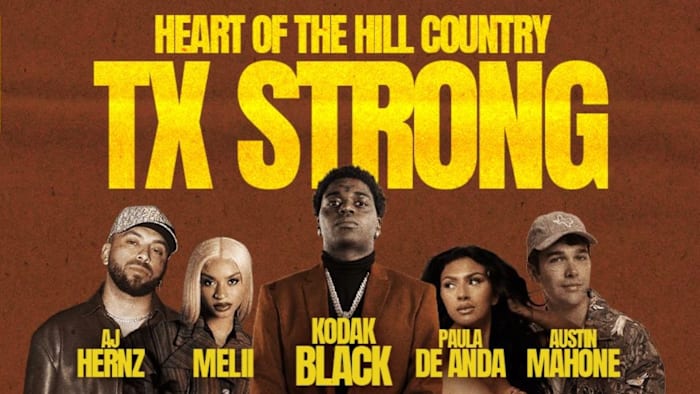 Kodak Black, San Antonio Inheemse Austin Mahone Headline Hill Country Floods profiteren op de rand