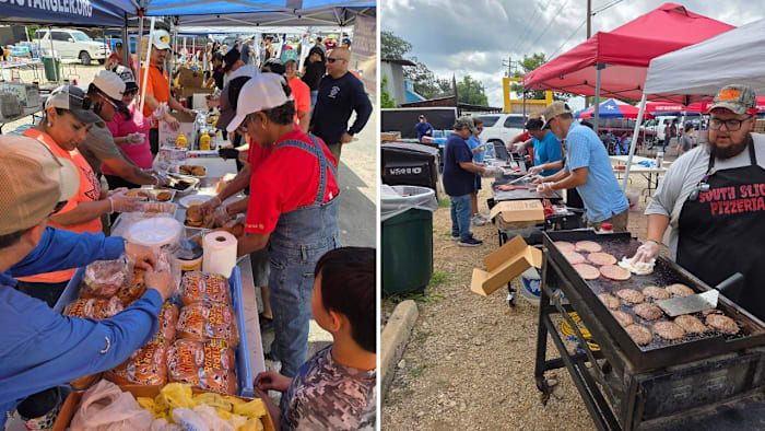 South San Antonio komt weer samen voor Texanen die Texans overstromingsverlichting helpen.