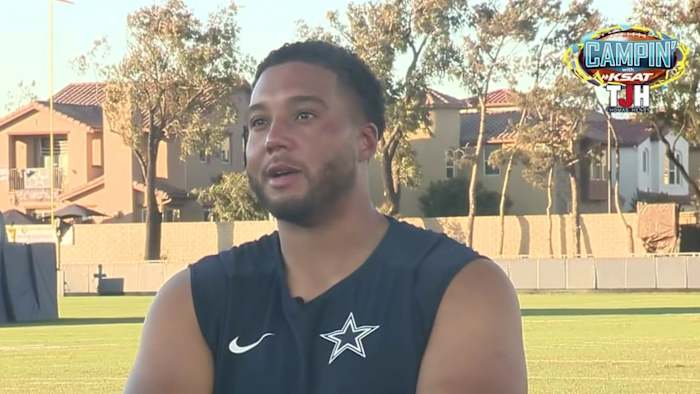 Steele Alum Terence Steele leidt de aanvallende lijn van Cowboys in het zesde NFL -seizoen
