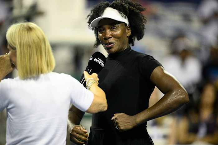 Venus Williams zegt dat ze verloofd is met Andrea Preti na haar eerste singles winnen in 16 maanden