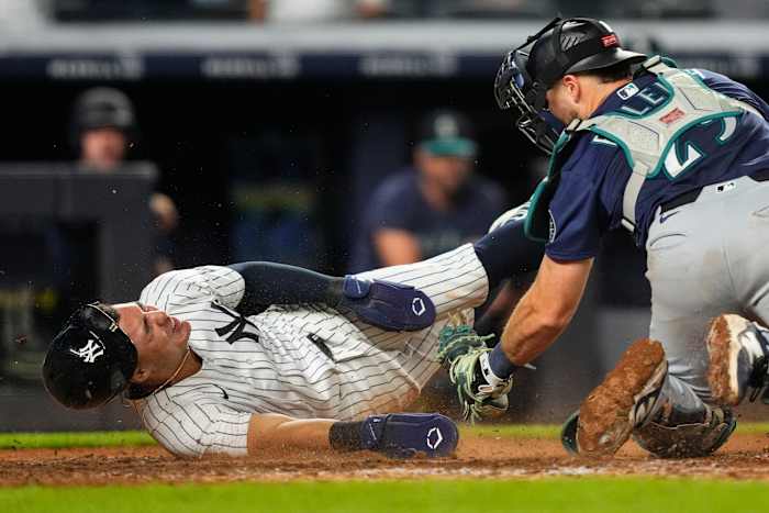Yankees verzamelen zich langs Mariners met 6-5 in 10 innings nadat ze tot de 8e tegen Bryan Woo zijn geraakt tegen Bryan Woo