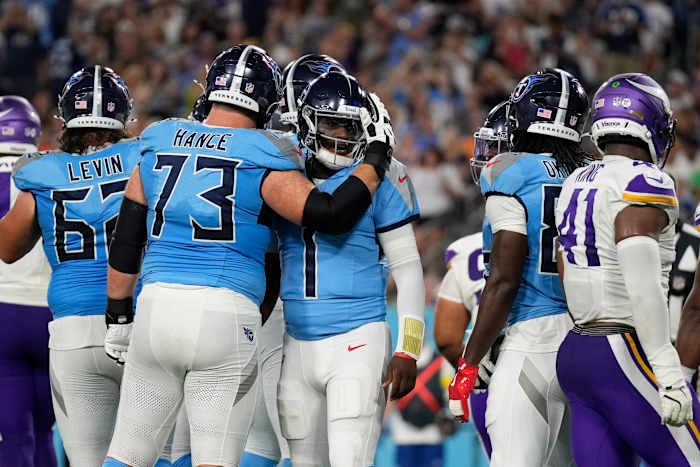 De eerste NFL-touchdown van Cam Ward zal moeten wachten terwijl Titans Vikings met 23-13 verslaan om het voorseizoen in te pakken