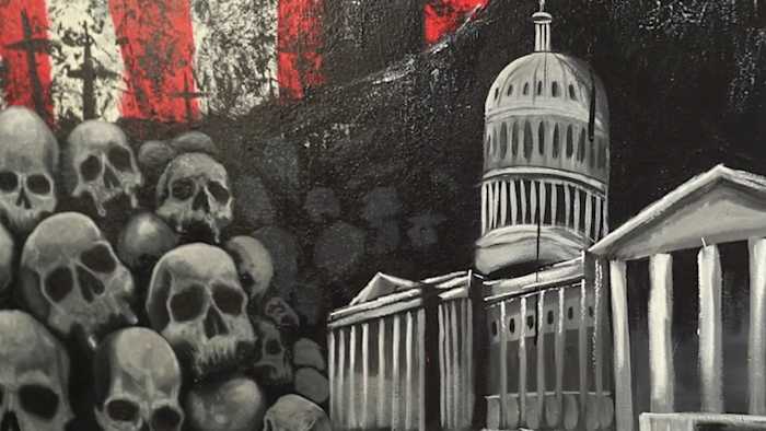 'Hill to Die on' Artwork van Army Veteran werpt licht op gezondheidsrisico's door brandwondenkuilen