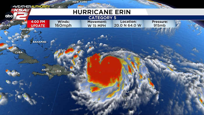 Hurricane Erin: Voorspelde pad van historische storm en wat u moet weten