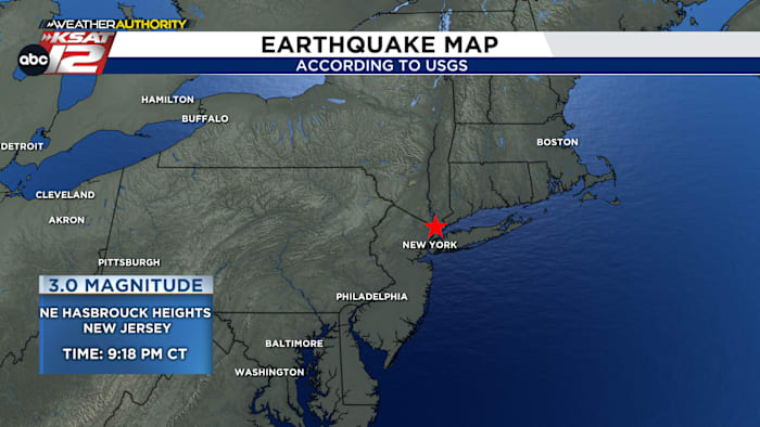 Kleine aardbeving schudt het New Yorkse gebied. USGS zegt dat de magnitude 3.0 was