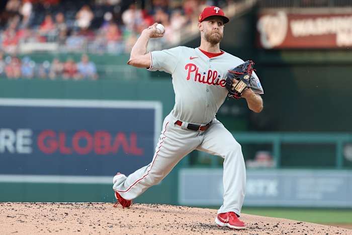 Phillies Ace Zack Wheeler met de diagnose bloedstolsel in de rechterarm, geplaatst op 15-daagse IL
