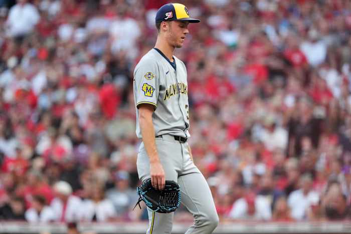 Rookie Jacob Misiorowski worstelt in zijn terugkeer terwijl Brewers zich verzamelde voor de 13e opeenvolgende overwinning