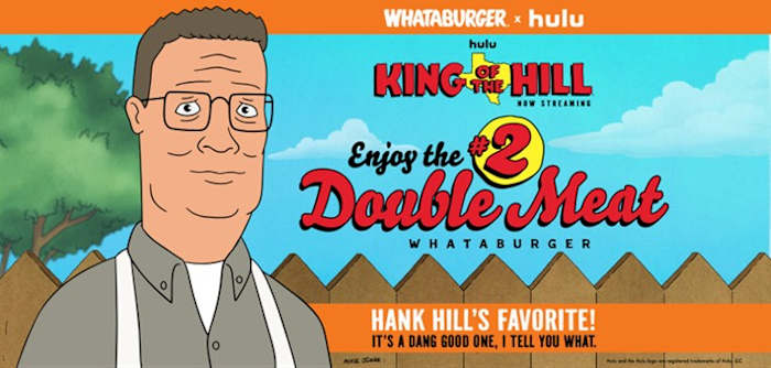 Whataburger viert 'King of the Hill' revival met een gratis aanbod van dubbele vleesburger in september