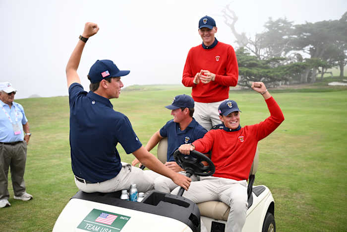 Amerikanen rollen in zonneschijn en mist om de Walker Cup te winnen voor 5e opeenvolgende tijd