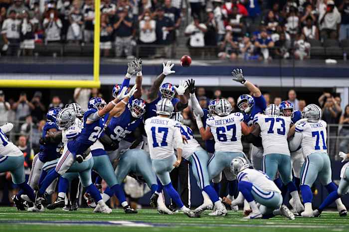 Aubrey beëindigt Wild Prescott-Wilson Duel met FG naarmate de tijd verloopt in OT als Cowboys Top Giants 40-37