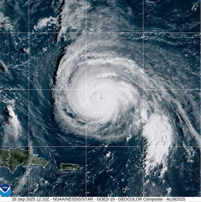 Hurricane Humberto en Tropical Storm Imelda bedreigen Bermuda en Bahama's