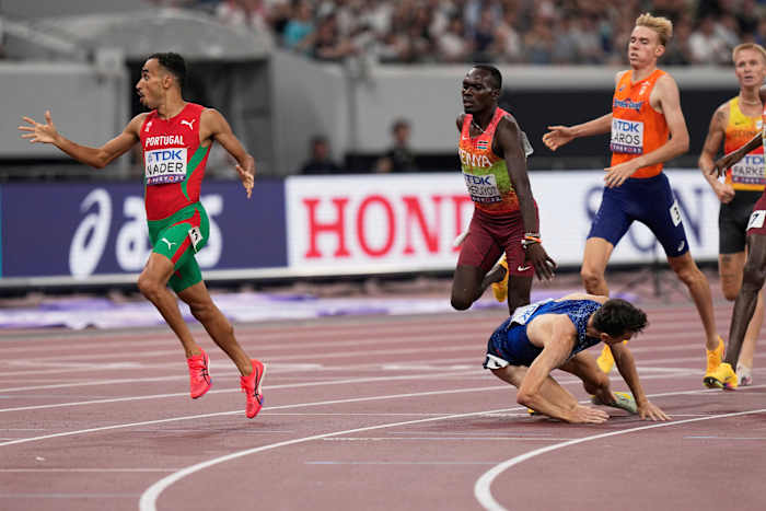 Isaac Nader van Portugal is de buitenlandse winnaar van de heren 1500 meter op Wereldkampioenschappen
