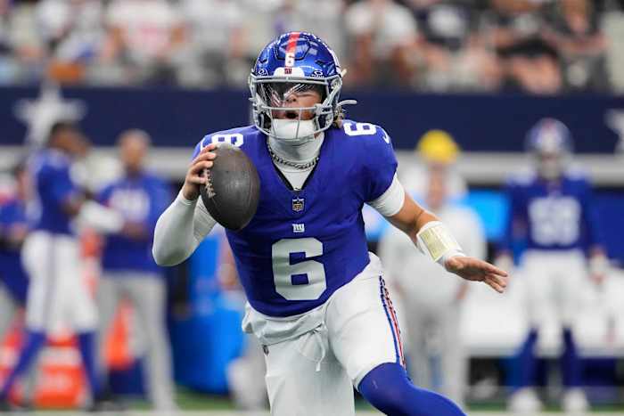 Jaxson Dart om te beginnen bij quarterback voor de Giants tegen de Chargers, zeggen AP -bronnen
