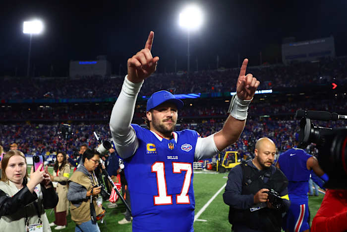 Josh Allen rekent rekeningen voor 16 punten in de afgelopen 4 minuten om Ravens 41-40 te verdoven in prime-time thriller