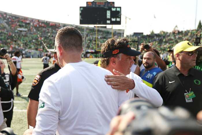 Lanning zegt dat Gundy's uitgavenreacties nr. 6 Oregon hebben aangewakkerd in overwinning op Oklahoma State