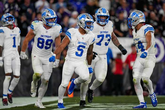 Lions rennen over de Ravens, Sack Lamar Jackson 7 keer in een 38-30 overwinning op Baltimore