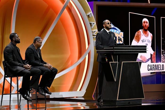 Melo zegt 'ik weet wat ik aan het spel gaf' in de nacht van tranen, herinneringen voor de Hall of Fame -klasse 2025