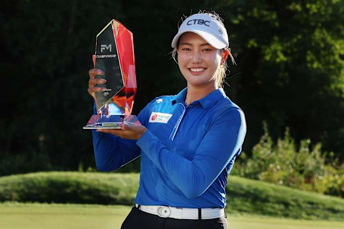 Miranda Wang staart nr. 1 speler af om de eerste LPGA -titel te winnen op FM Championship