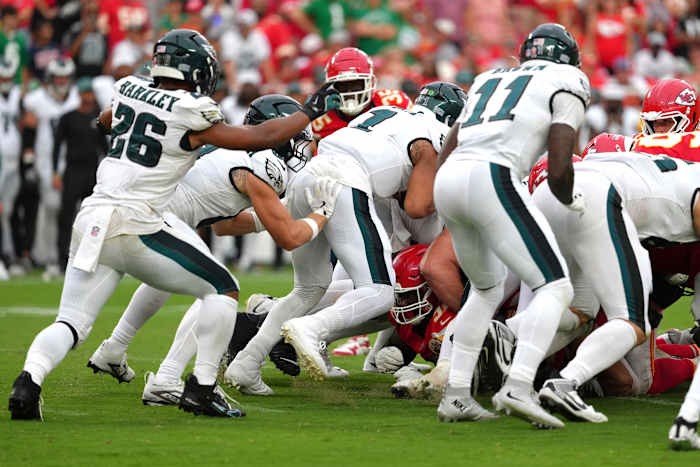 NFL: Eagles hadden moeten worden bestraft voor een valse start van een Tush-Push-conversie versus de Chiefs