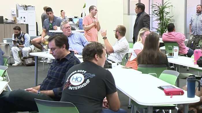 Ondernemers die zakelijke toonhoogtes verfijnen tijdens San Antonio Startup Day