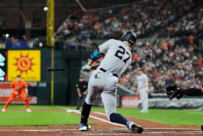 Stanton's 450e Homer helpt Yankees in het sluiten van de kloof in AL East en roept Hall of Fame Talk op