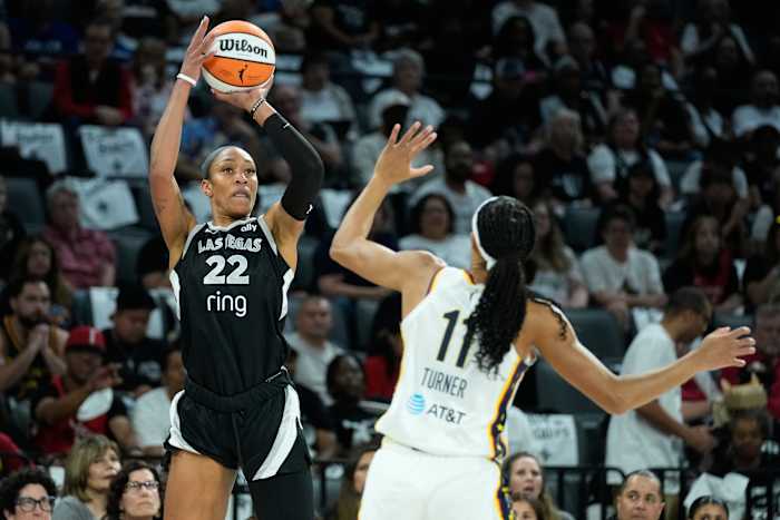 Wilson scoort 25 punten als ACES zelfs WNBA Semifinal Series op 1-1 met Blowout-overwinning op koorts