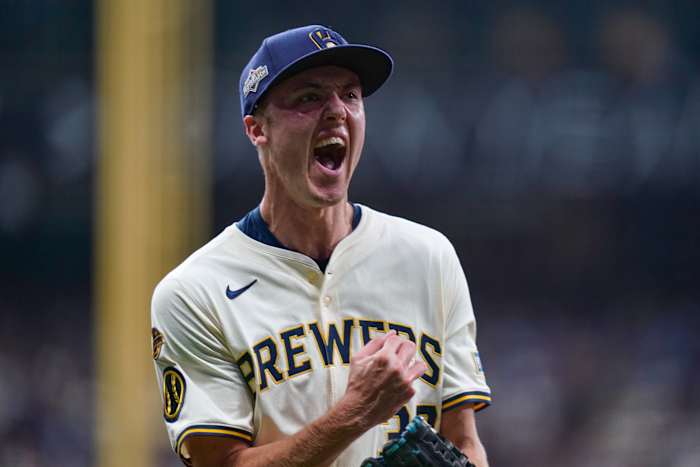 Brewers-rookie Jacob Misiorowski haalt een snelheid van 170,3 km/u terwijl hij drie innings shutout-reliëf gooit