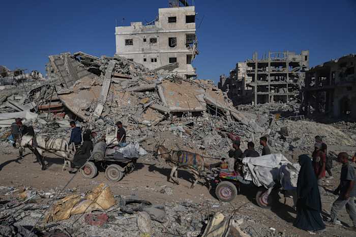 Dronebeelden boven Gaza-stad tonen de tol van twee jaar oorlog