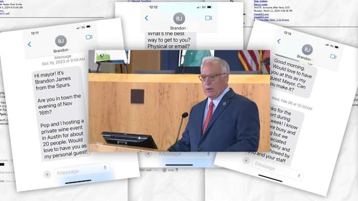 E-mails en sms-berichten onthullen de privé-contacten van de Spurs met de burgemeester van Austin, nu de stemming over de financiering van de SA-arena opdoemt