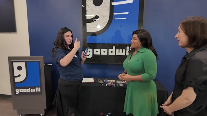 Een vrouw uit San Antonio pleit voor de integratie van gehandicapten in de beroepsbevolking