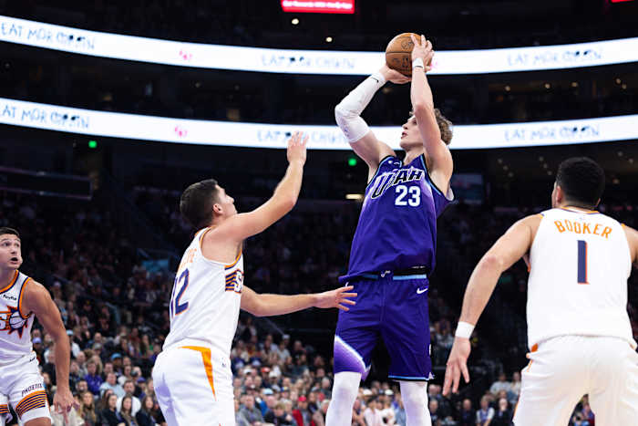 Markkanen wordt de eerste jazzspeler die de top 50 punten haalt sinds Karl Malone in de overwinning op Suns