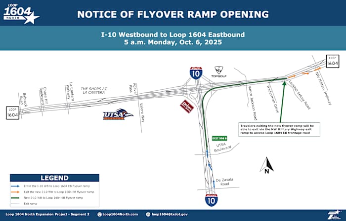 Nieuwe flyover -helling openen dit weekend aan de noordwestkant