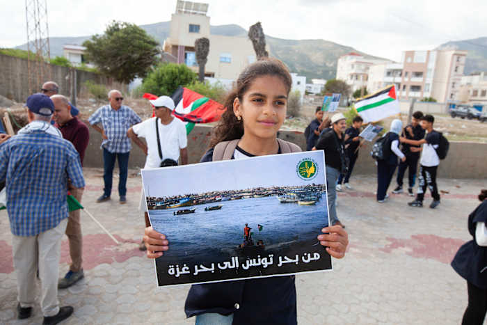 Tunesiërs herinneren zich de Israëlische staking die hun lot 40 jaar geleden met Palestijnen bond