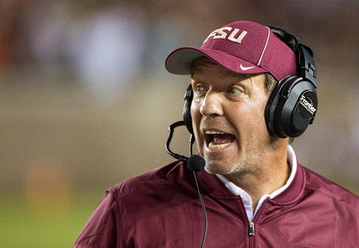 Voormalig coach Jimbo Fisher keert een tranen terug naar de campus van Florida Sate