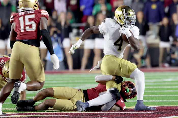 Nr. 12 Notre Dame ontsnapt aan Boston College met een overwinning van 25-10