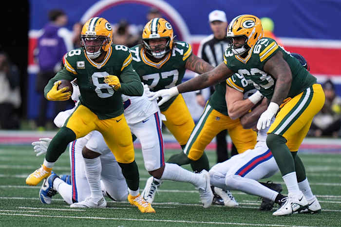 Packers running back Josh Jacobs laat overwinning tegen Giants achter met een knieblessure