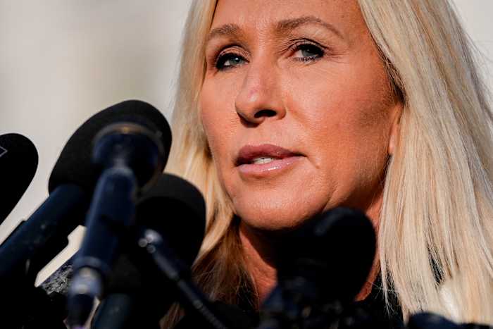 Vertegenwoordiger Marjorie Taylor Greene uit Georgië zegt dat ze ontslag neemt uit het Congres