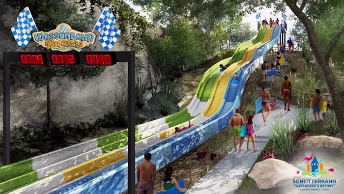 Schlitterbahn New Braunfels onthult nieuwe matrace-attractie Wasserbahn Racers