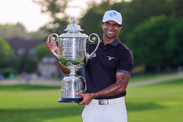 Aaron Rai gaat er vandoor met het PGA Championship, de eerste in Engeland geboren winnaar in meer dan een eeuw