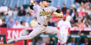 Atletiekwerper JT Ginn verliest no-hitter in 9e inning en verliest daarna met 2-1 van de Angels