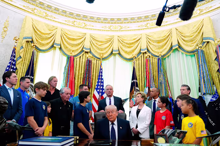 De Presidential Physical Fitness Award is terug nu Trump de jaarlijkse fitnesstest op Amerikaanse scholen nieuw leven inblaast