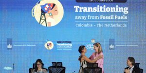 Op de Colombiaanse conferentie beginnen gesprekken op hoog niveau over het afstappen van fossiele brandstoffen